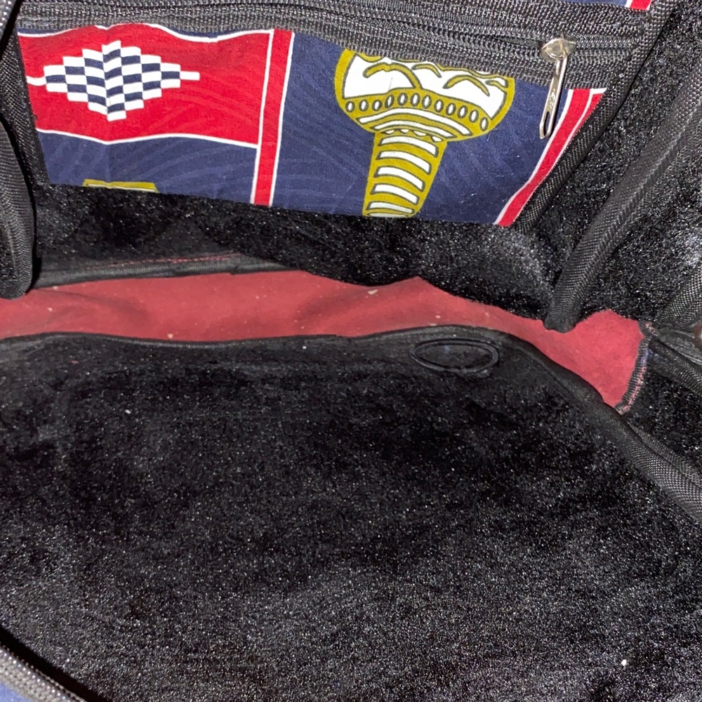 Red And Brown Patterned Backpack - image 6